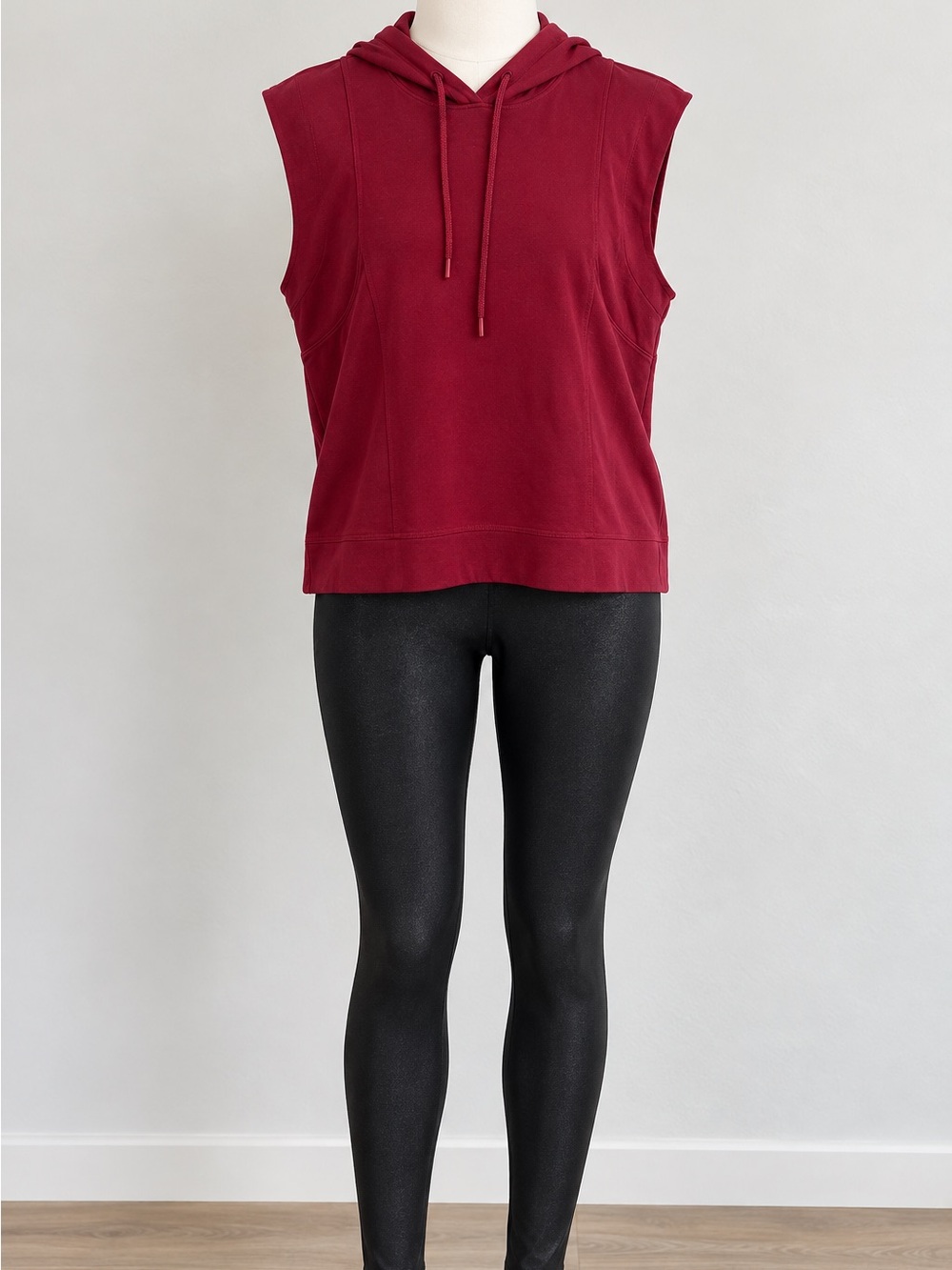 Athleta Sleeveless Hoodie Tank - Wine Red